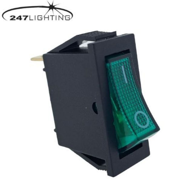 Picture of Illuminated Rocker Switch | Green | 12*30mm